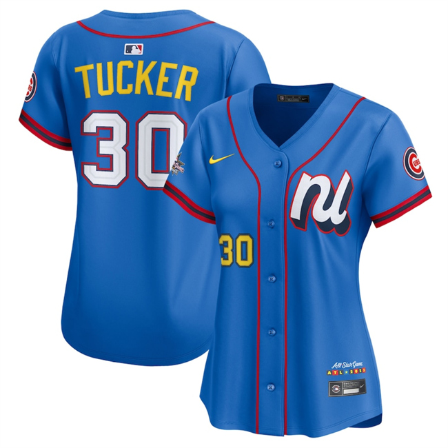 Women's National League #30 Kyle Tucker Blue 2025 All-Star Edition Limited Stitched Baseball Jersey(Run Small)